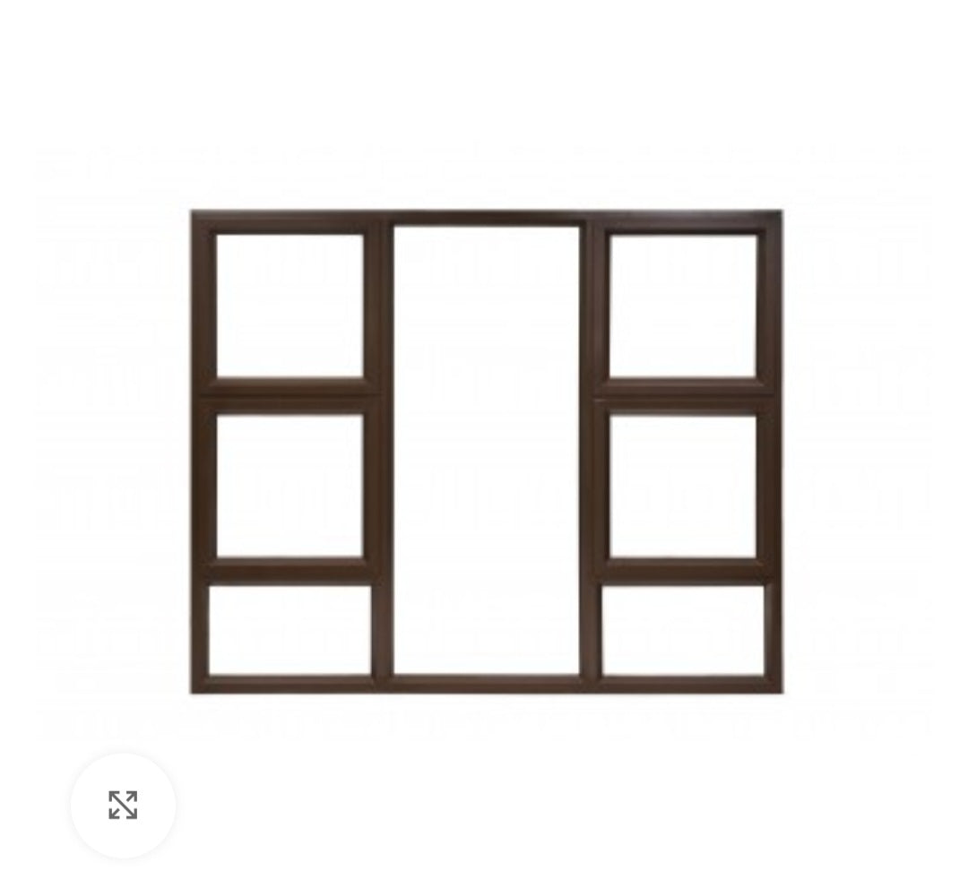 Aluminium Window 2100X1800 4OP Bronze
