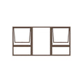 Aluminium Window 2400X900 2OP Bronze